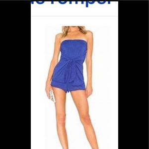 House of Harlow 1960 Ingrid Romper in Cobalt